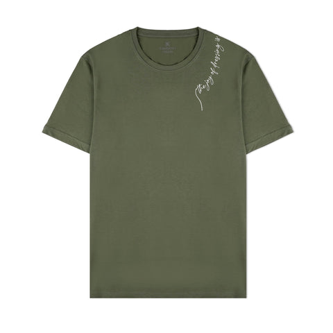 Eminent Men's Round Neck Half Sleeves Printed T-Shirt - Olive Green, Men's T-Shirts & Polos, Eminent, Chase Value