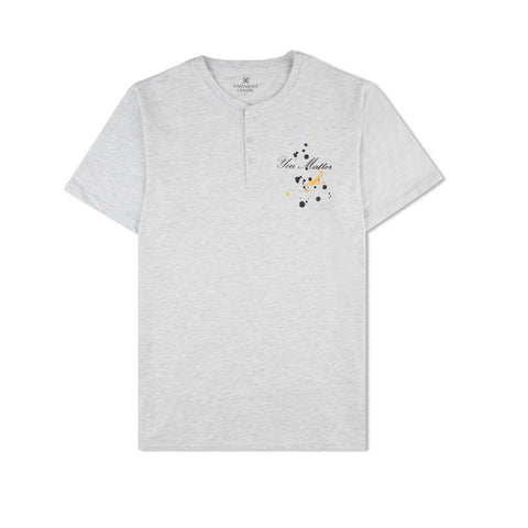 Eminent Men's Round Neck Half Sleeves Printed T-Shirt - Oatmeal, Men's T-Shirts & Polos, Eminent, Chase Value