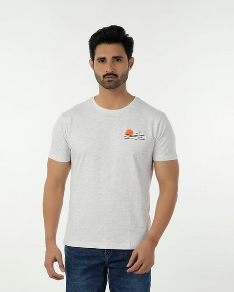 Men's Round Neck Half Sleeves Printed T-Shirt