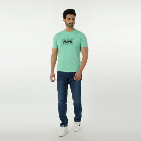 Eminent Men's Round Neck Half Sleeves Printed T-Shirt - Spring Bud, Men's T-Shirts & Polos, Eminent, Chase Value