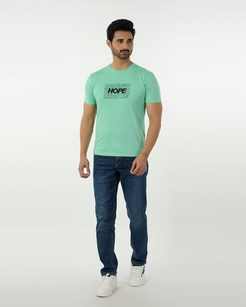 Eminent Men's Round Neck Half Sleeves Printed T-Shirt - Spring Bud, Men's T-Shirts & Polos, Eminent, Chase Value