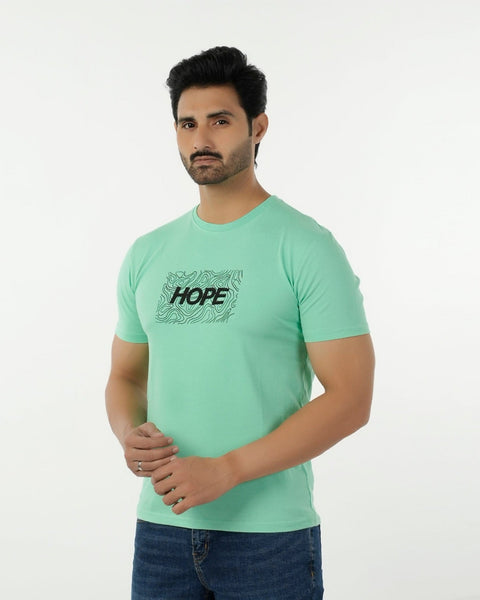 Eminent Men's Round Neck Half Sleeves Printed T-Shirt - Spring Bud, Men's T-Shirts & Polos, Eminent, Chase Value