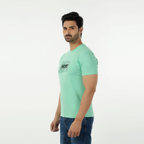 Eminent Men's Round Neck Half Sleeves Printed T-Shirt - Spring Bud, Men's T-Shirts & Polos, Eminent, Chase Value
