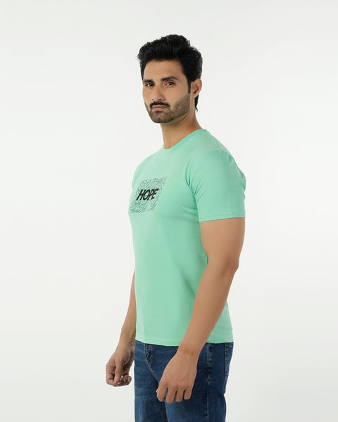 Eminent Men's Round Neck Half Sleeves Printed T-Shirt - Spring Bud, Men's T-Shirts & Polos, Eminent, Chase Value