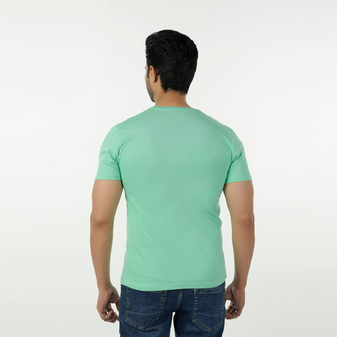 Eminent Men's Round Neck Half Sleeves Printed T-Shirt - Spring Bud, Men's T-Shirts & Polos, Eminent, Chase Value