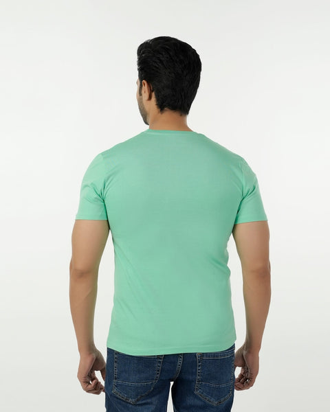 Eminent Men's Round Neck Half Sleeves Printed T-Shirt - Spring Bud, Men's T-Shirts & Polos, Eminent, Chase Value