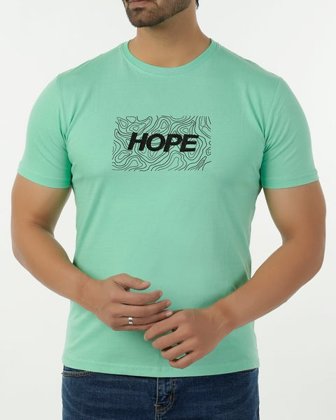 Eminent Men's Round Neck Half Sleeves Printed T-Shirt - Spring Bud, Men's T-Shirts & Polos, Eminent, Chase Value