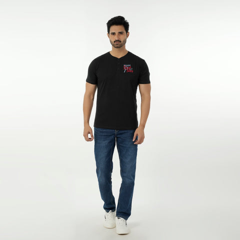 Men's Eminent Round Neck Half Sleeves Printed T-Shirt - Black, Men's T-Shirts & Polos, Eminent, Chase Value