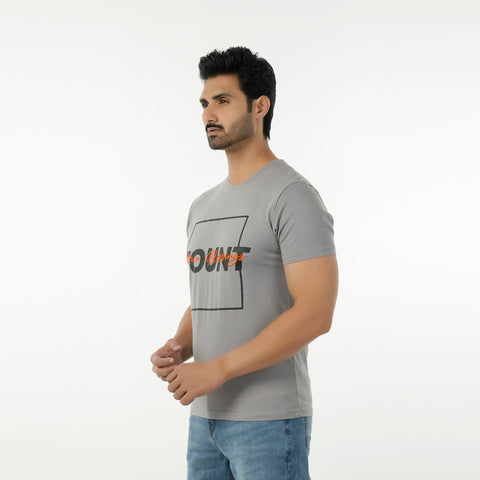 Eminent Men's Round Neck Half Sleeves Printed T-Shirt - Frost Grey, Men's T-Shirts & Polos, Eminent, Chase Value
