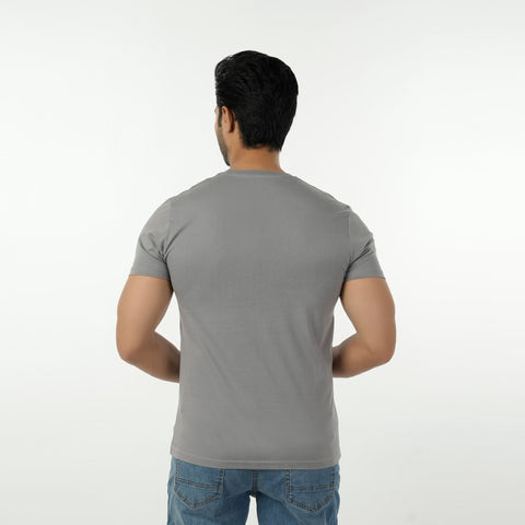 Eminent Men's Round Neck Half Sleeves Printed T-Shirt - Frost Grey, Men's T-Shirts & Polos, Eminent, Chase Value