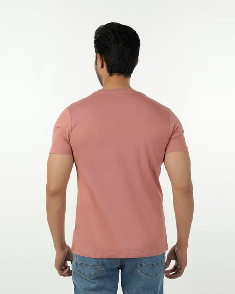 Eminent Men's Round Neck Half Sleeves Printed T-Shirt - Pink, Men's T-Shirts & Polos, Eminent, Chase Value