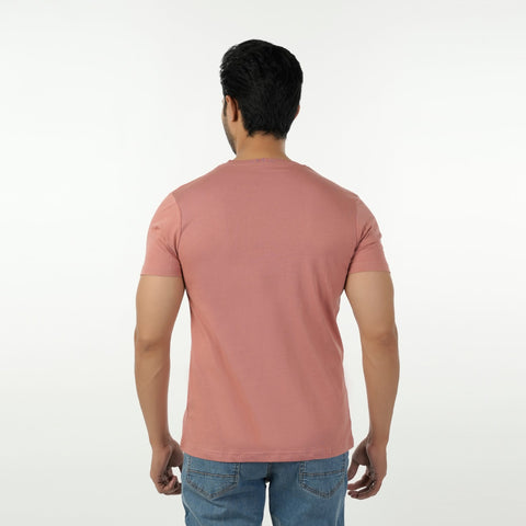 Eminent Men's Round Neck Half Sleeves Printed T-Shirt - Pink, Men's T-Shirts & Polos, Eminent, Chase Value