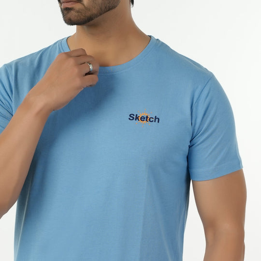 Eminent Men's Round Neck Half Sleeves T-Shirt - Pacific, Men's T-Shirts & Polos, Eminent, Chase Value