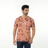 Eminent Men's Round Neck Half Sleeves Printed T-Shirt - Brown, Men's T-Shirts & Polos, Eminent, Chase Value