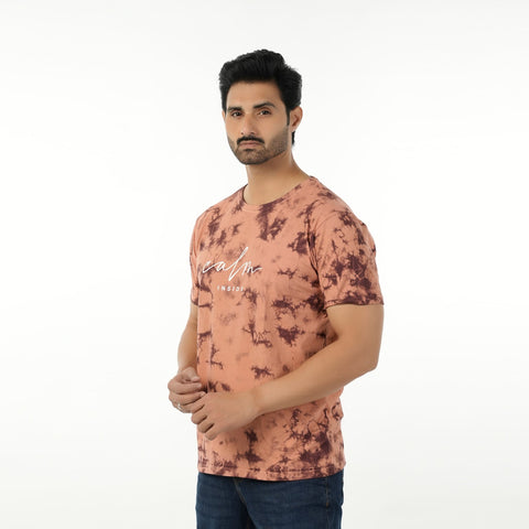 Eminent Men's Round Neck Half Sleeves Printed T-Shirt - Brown, Men's T-Shirts & Polos, Eminent, Chase Value
