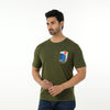 Men's Eminent Round Neck Half Sleeves Printed T-Shirt - Olive Green, Men's T-Shirts & Polos, Eminent, Chase Value