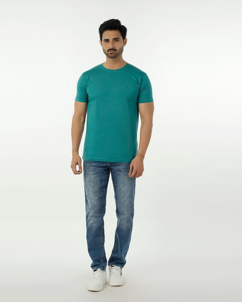 Eminent Men's Half Sleeves Round Neck T-Shirt - Teal, Men's T-Shirts & Polos, Eminent, Chase Value