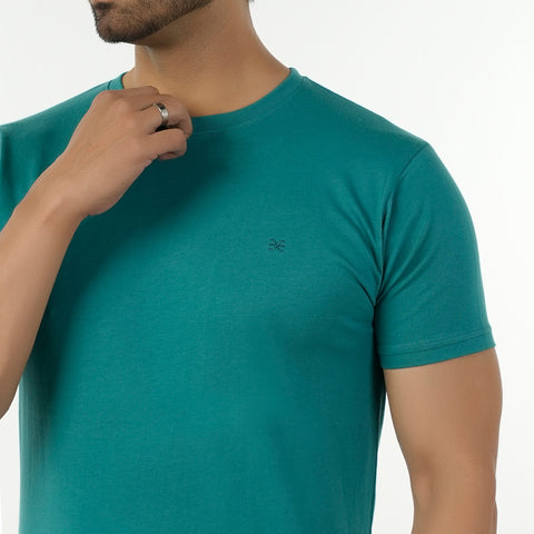 Eminent Men's Half Sleeves Round Neck T-Shirt - Teal, Men's T-Shirts & Polos, Eminent, Chase Value