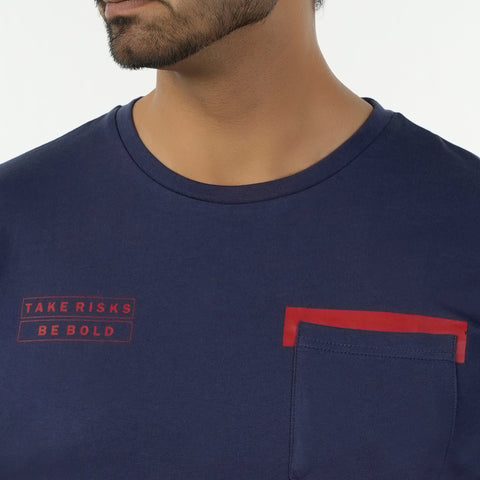 Eminent Men's Half Sleeves T-Shirt - Navy Blue, Men's T-Shirts & Polos, Eminent, Chase Value