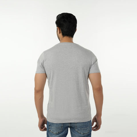 Eminent Men's Round Neck Half Sleeves Printed T-Shirt - Ash Grey, Men's T-Shirts & Polos, Eminent, Chase Value