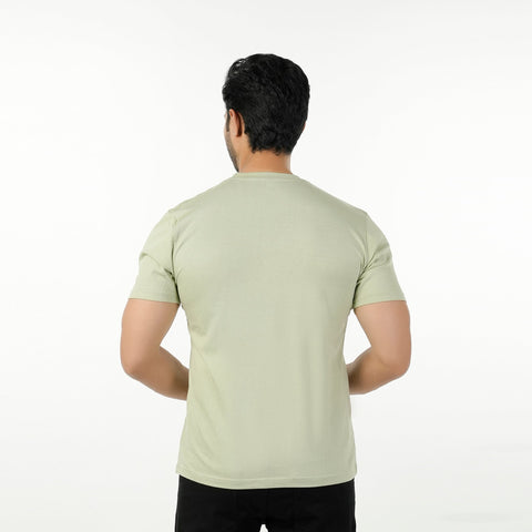 Eminent Men's Round Neck Half Sleeves T-Shirt - Laurel Green, Men's T-Shirts & Polos, Eminent, Chase Value