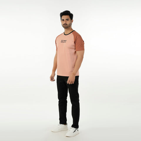Eminent Men's Round Neck Half Sleeves Printed T-Shirt - Brown, Men's T-Shirts & Polos, Eminent, Chase Value