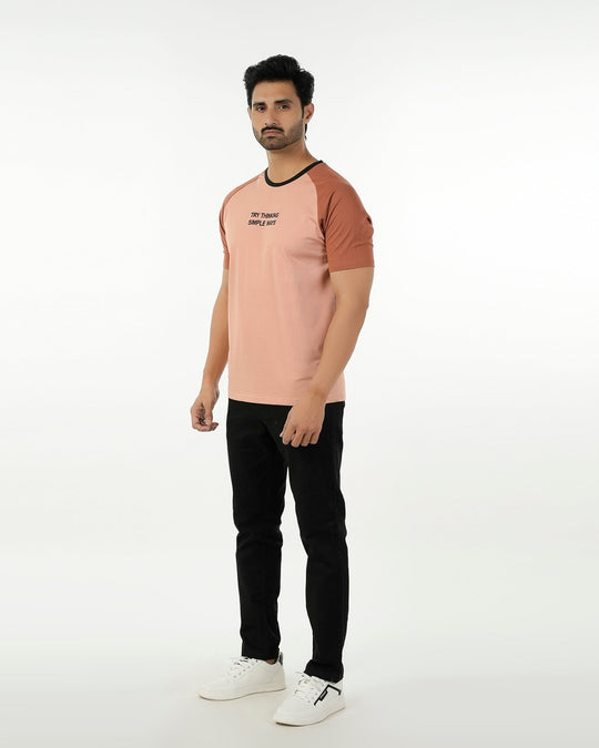 Eminent Men's Round Neck Half Sleeves Printed T-Shirt - Brown, Men's T-Shirts & Polos, Eminent, Chase Value