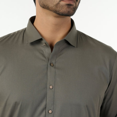 Eminent Men's Trim Fit Shalwar Suit Plain - Olive, Men's Shalwar Kameez, Eminent, Chase Value