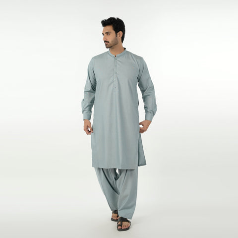 Eminent Men's Trim Fit Shalwar Suit - Aqua, Men's Shalwar Kameez, Eminent, Chase Value