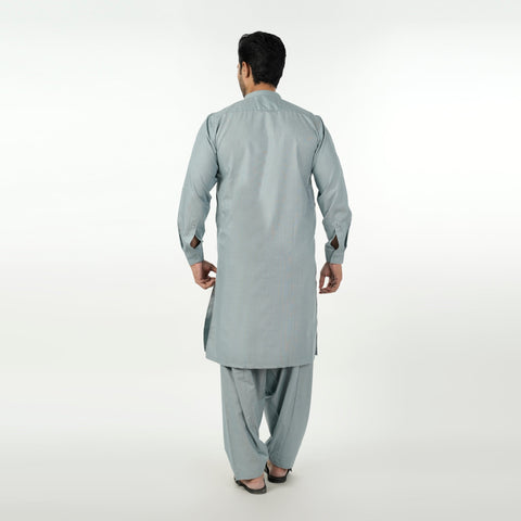 Eminent Men's Trim Fit Shalwar Suit - Aqua, Men's Shalwar Kameez, Eminent, Chase Value
