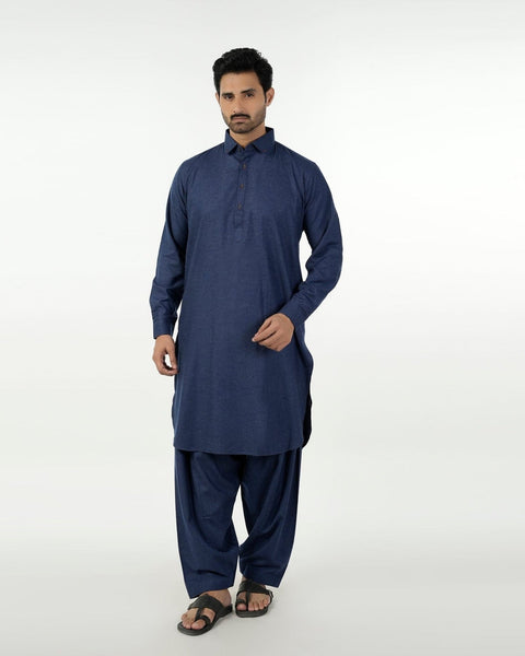 Eminent Trim Fit Shalwar Kameez - Ink Blue, Men's Shalwar Kameez, Eminent, Chase Value