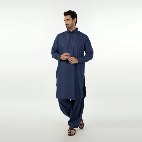 Eminent Trim Fit Shalwar Kameez - Ink Blue, Men's Shalwar Kameez, Eminent, Chase Value