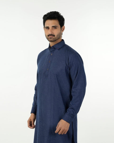 Eminent Trim Fit Shalwar Kameez - Ink Blue, Men's Shalwar Kameez, Eminent, Chase Value