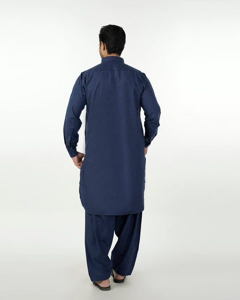 Eminent Trim Fit Shalwar Kameez - Ink Blue, Men's Shalwar Kameez, Eminent, Chase Value