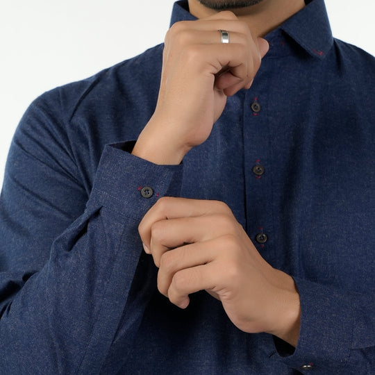 Eminent Trim Fit Shalwar Kameez - Ink Blue, Men's Shalwar Kameez, Eminent, Chase Value