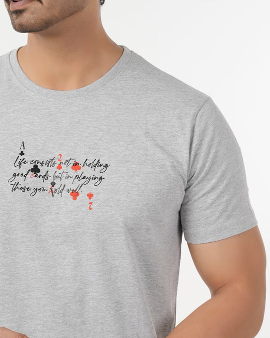 Eminent Men's Round Neck Half Sleeves T-Shirt - Ash Grey, Men's T-Shirts & Polos, Eminent, Chase Value