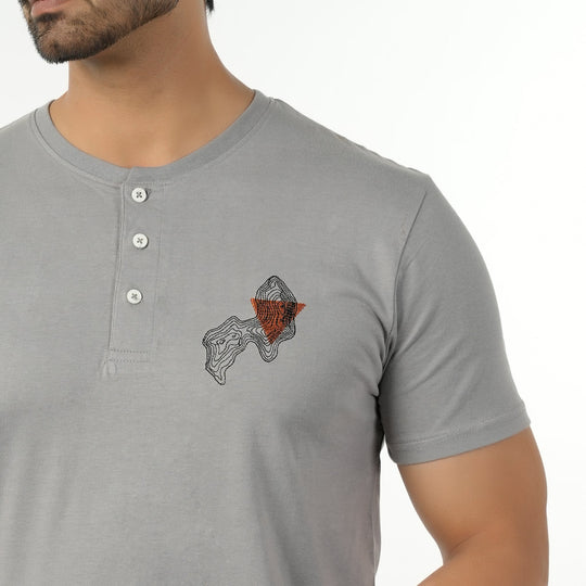 Eminent Men's Round Neck Half Sleeves Printed T-Shirt - Frost Grey, Men's T-Shirts & Polos, Eminent, Chase Value