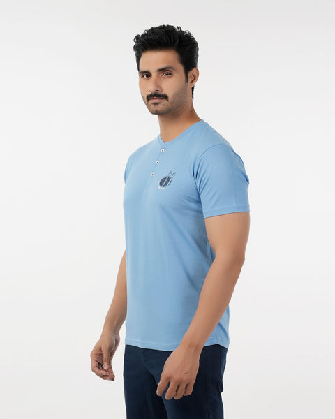 Eminent Men's Round Neck Half Sleeves Printed T-Shirt - Pacific, Men's T-Shirts & Polos, Eminent, Chase Value