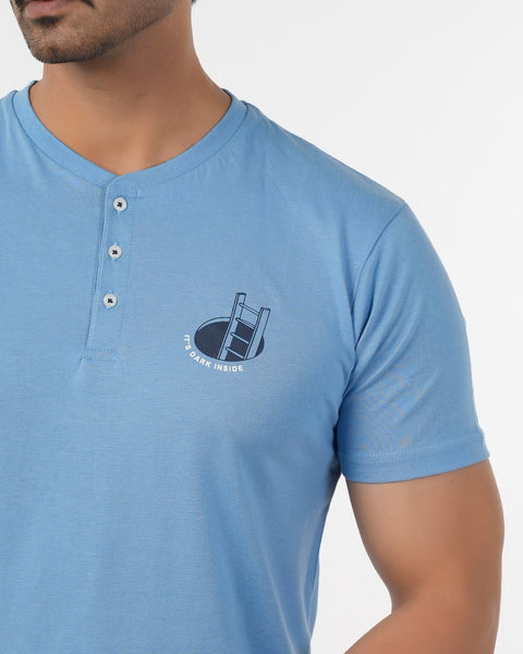 Eminent Men's Round Neck Half Sleeves Printed T-Shirt - Pacific, Men's T-Shirts & Polos, Eminent, Chase Value