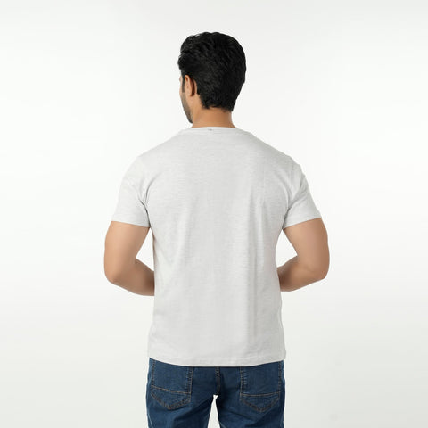 Eminent Men's Round Neck Half Sleeves Printed T-Shirt - Oatmeal, Men's T-Shirts & Polos, Eminent, Chase Value