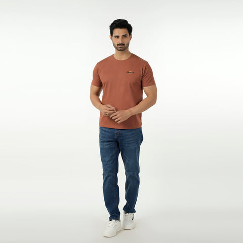 Eminent Men's Round Neck Half Sleeves T-Shirt - Sequoia, Men's T-Shirts & Polos, Eminent, Chase Value
