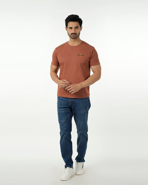 Eminent Men's Round Neck Half Sleeves T-Shirt - Sequoia, Men's T-Shirts & Polos, Eminent, Chase Value