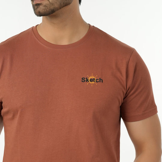 Eminent Men's Round Neck Half Sleeves T-Shirt - Sequoia, Men's T-Shirts & Polos, Eminent, Chase Value