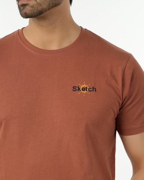 Eminent Men's Round Neck Half Sleeves T-Shirt - Sequoia, Men's T-Shirts & Polos, Eminent, Chase Value