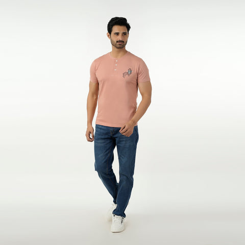 Eminent Men's Round Neck Half Sleeves Printed T-Shirt - Cork, Men's T-Shirts & Polos, Eminent, Chase Value