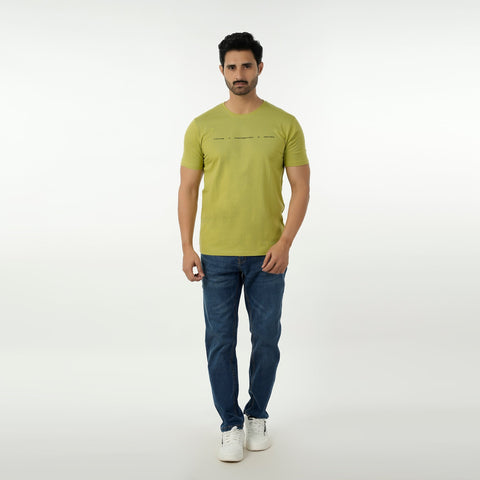Eminent Men's Round Neck Half Sleeves Printed T-Shirt - Green, Men's T-Shirts & Polos, Eminent, Chase Value