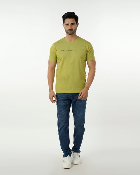 Eminent Men's Round Neck Half Sleeves Printed T-Shirt - Green, Men's T-Shirts & Polos, Eminent, Chase Value
