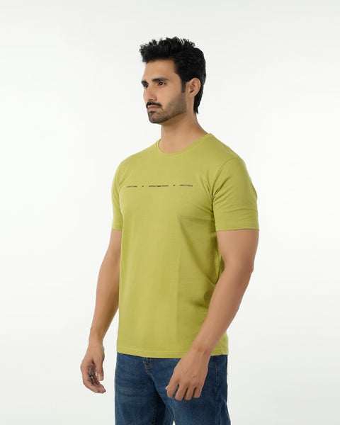 Eminent Men's Round Neck Half Sleeves Printed T-Shirt - Green, Men's T-Shirts & Polos, Eminent, Chase Value