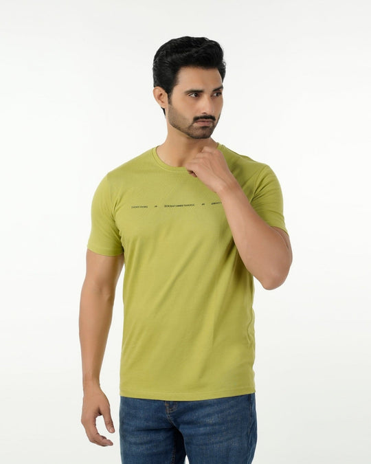 Eminent Men's Round Neck Half Sleeves Printed T-Shirt - Green, Men's T-Shirts & Polos, Eminent, Chase Value