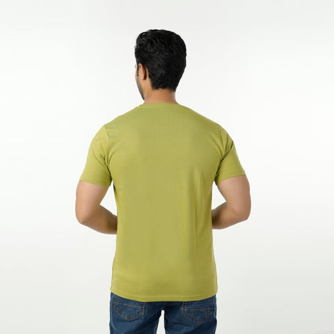 Eminent Men's Round Neck Half Sleeves Printed T-Shirt - Green, Men's T-Shirts & Polos, Eminent, Chase Value